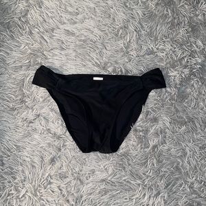 Low rise black bikini bottoms